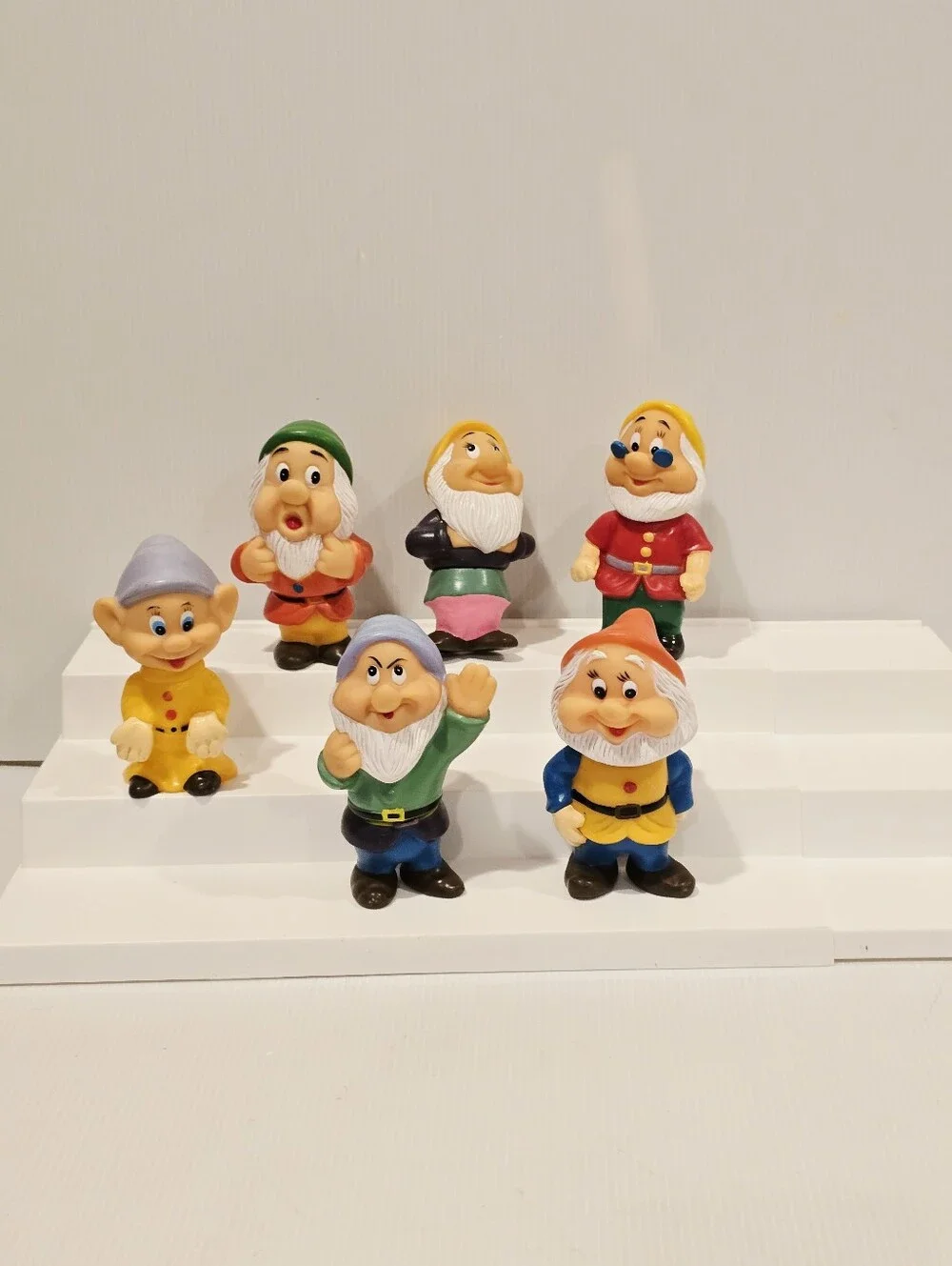 Vintage Disney Seven Dwarfs Toy Figure Rubber Squeak Vinyl